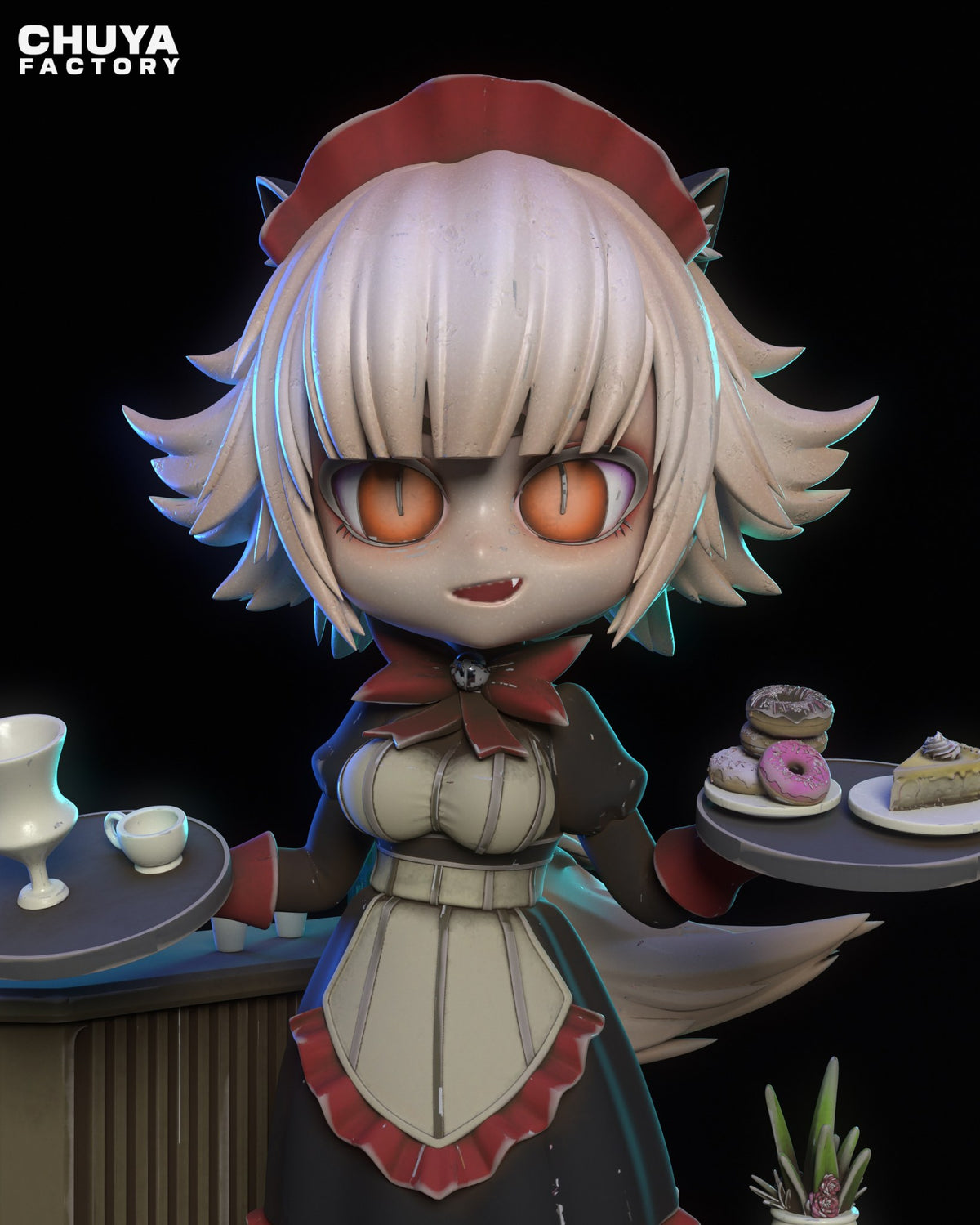Chibi Cat Maid resin figure