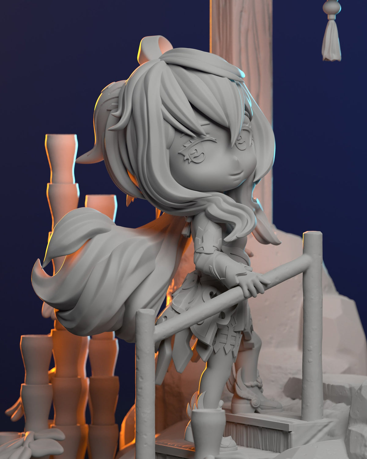 Chibi Ganyu resin figure