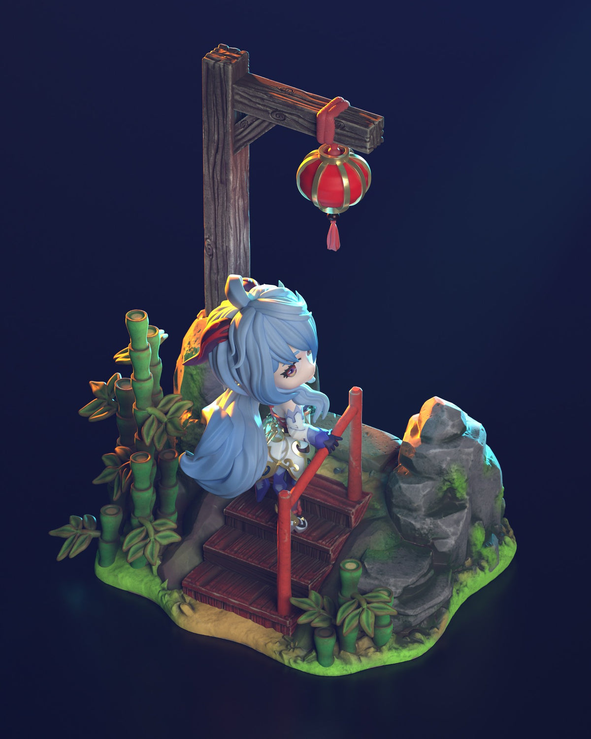 Chibi Ganyu resin figure