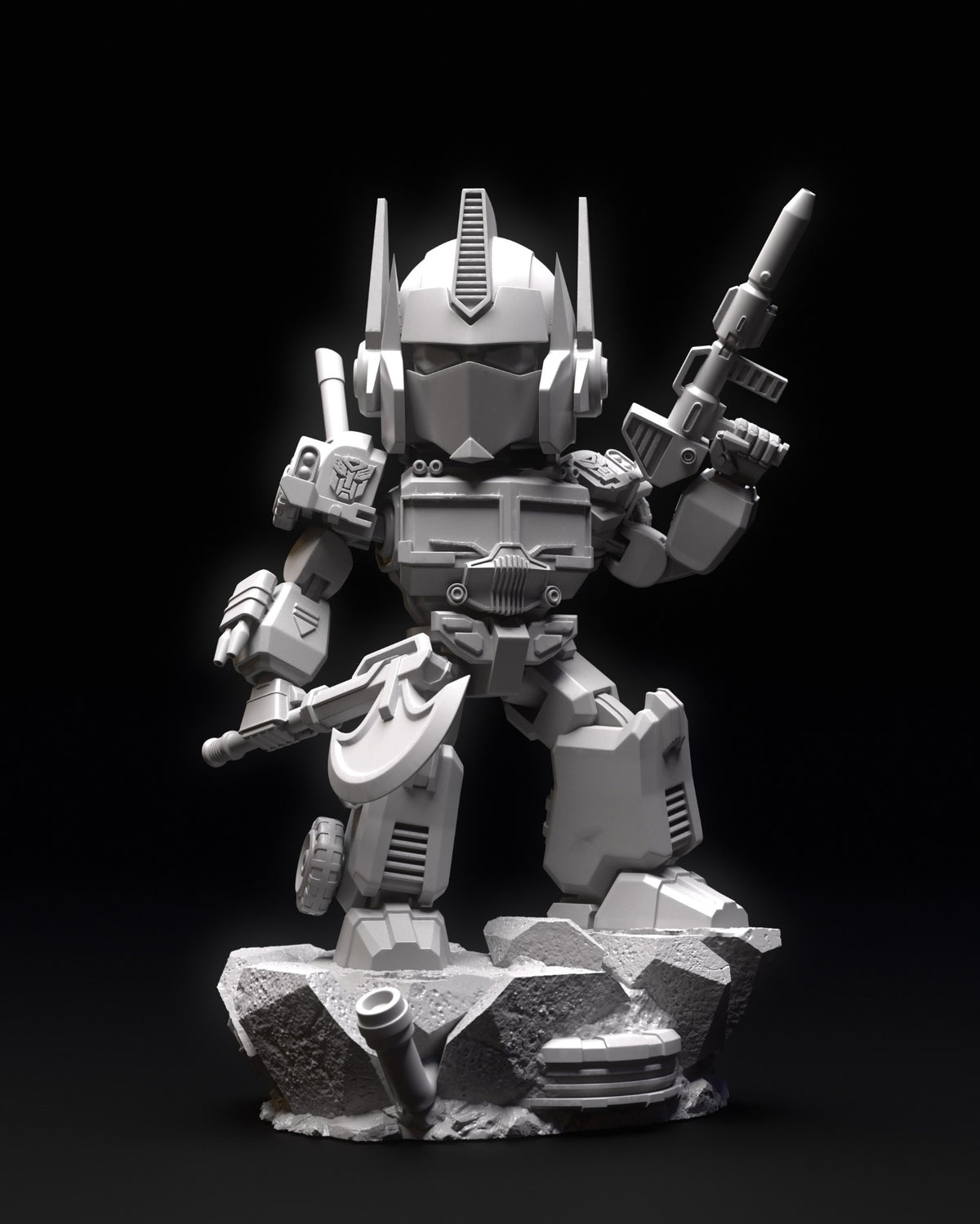 Chibi Optimus Prime resin figure