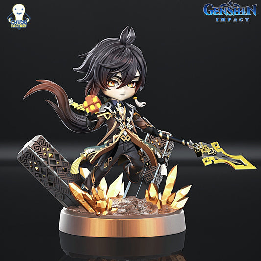 Chibi Zhongli resin figure