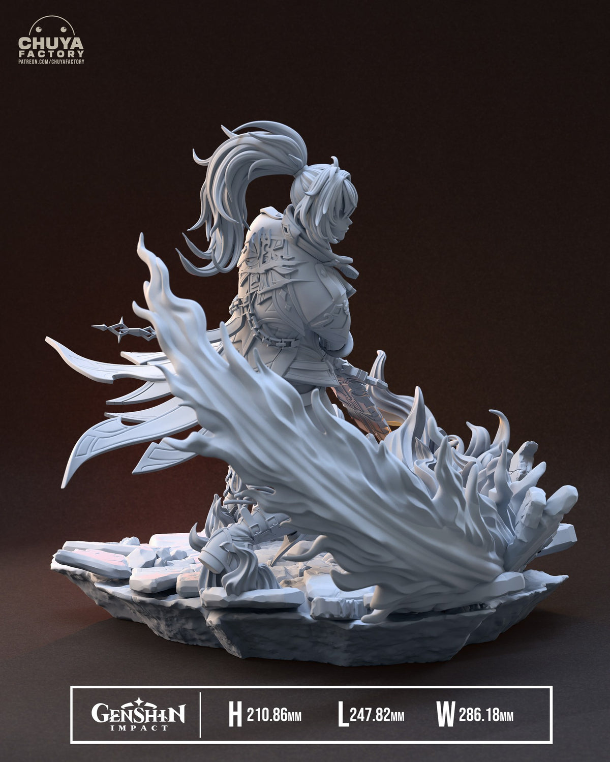 Diluc resin figure
