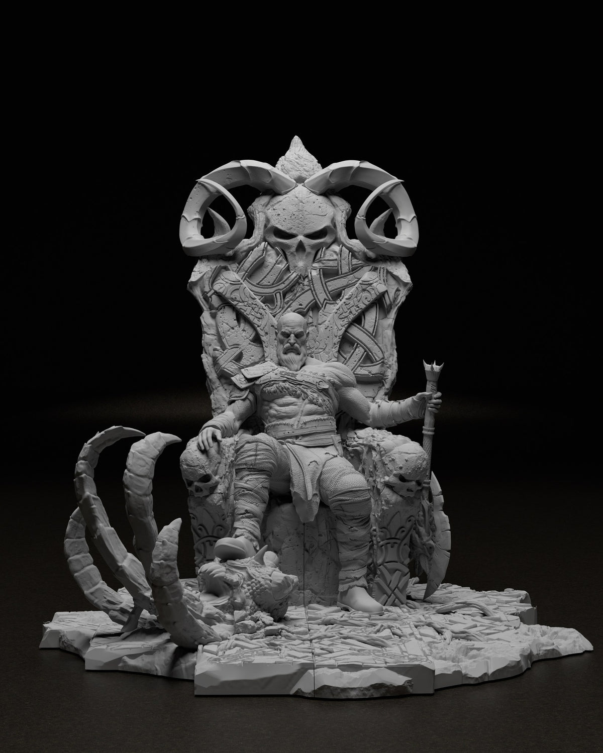Kratos resin figure