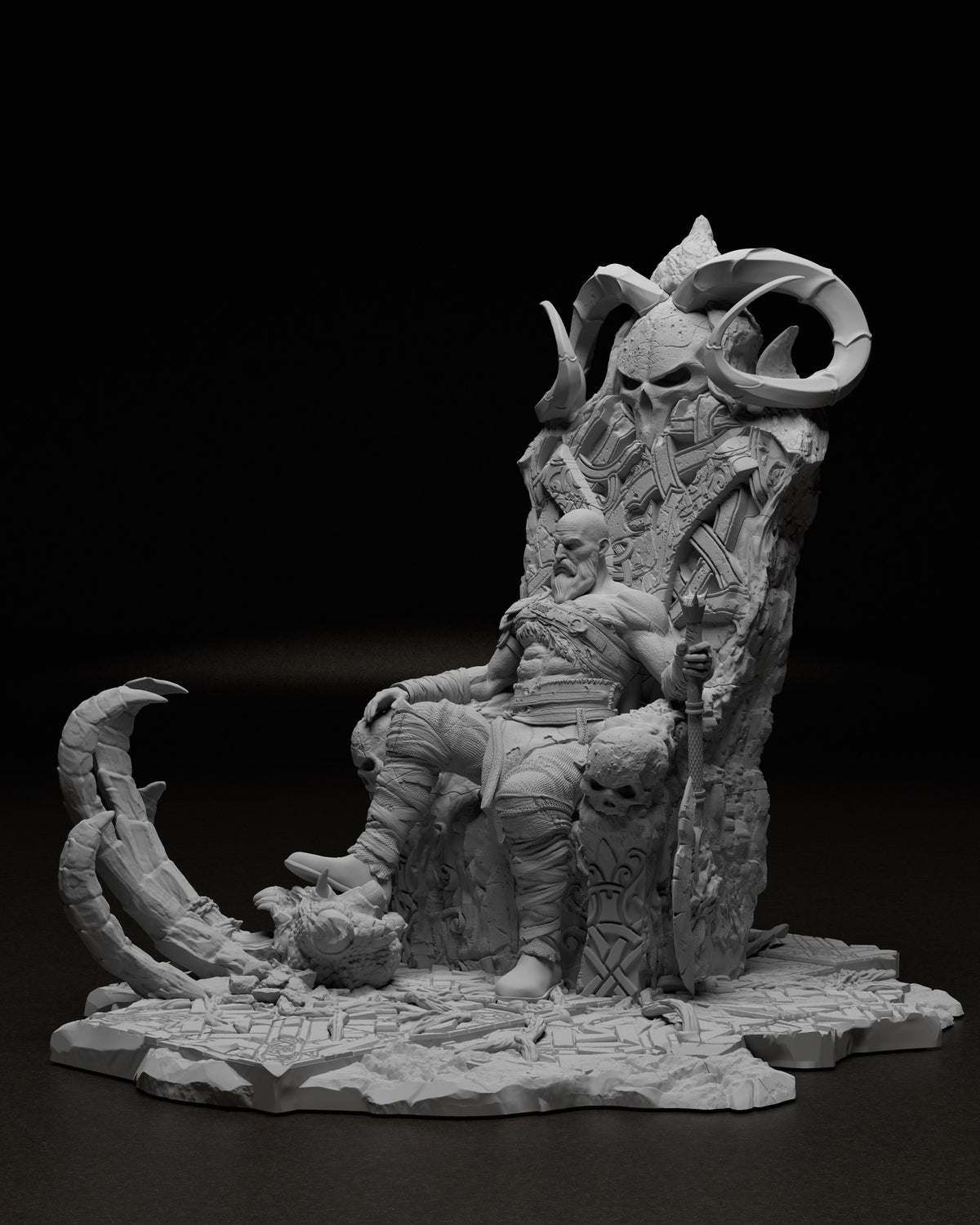 Kratos resin figure