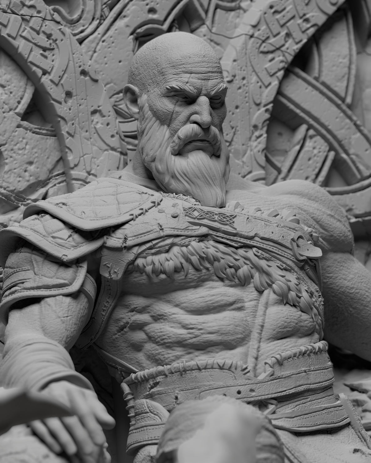 Kratos resin figure