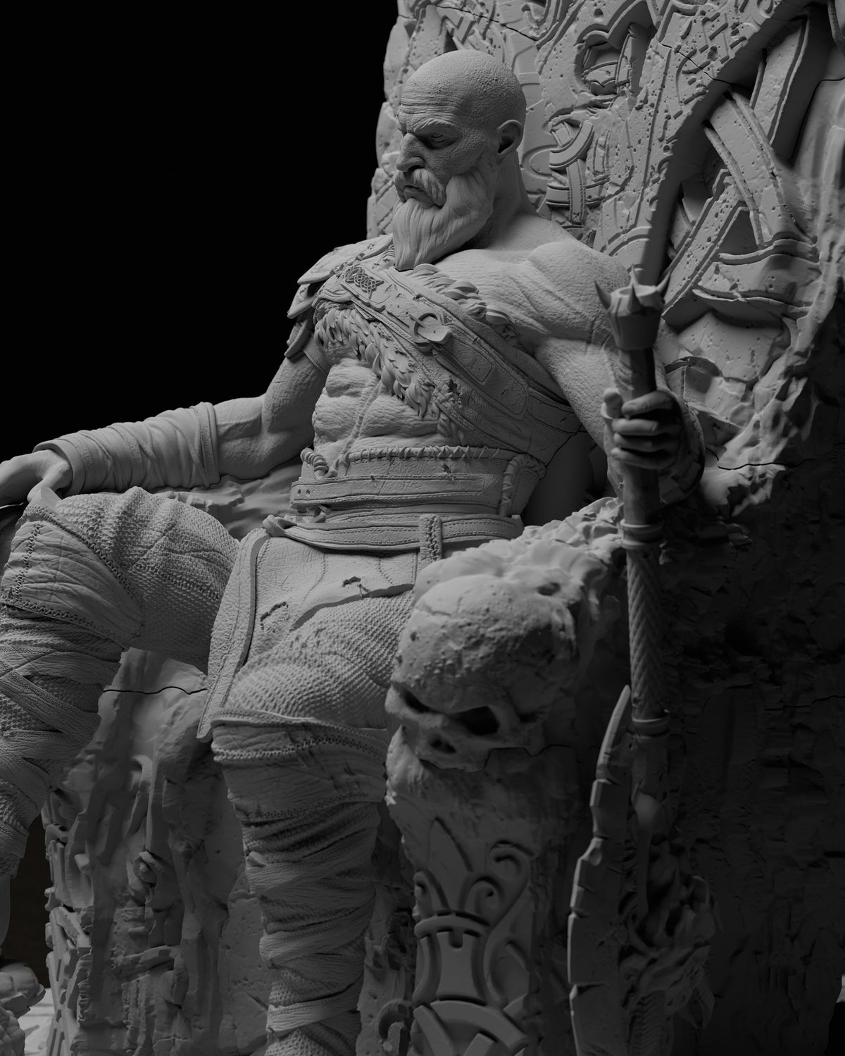 Kratos resin figure