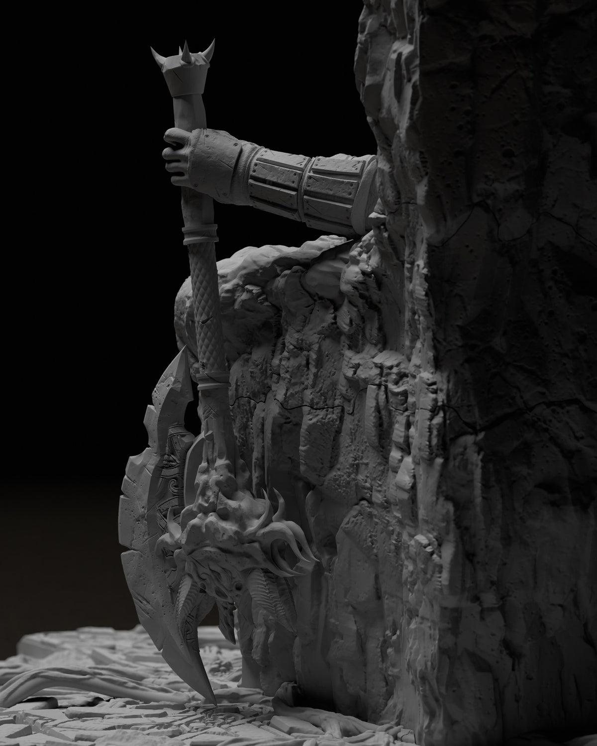 Kratos resin figure