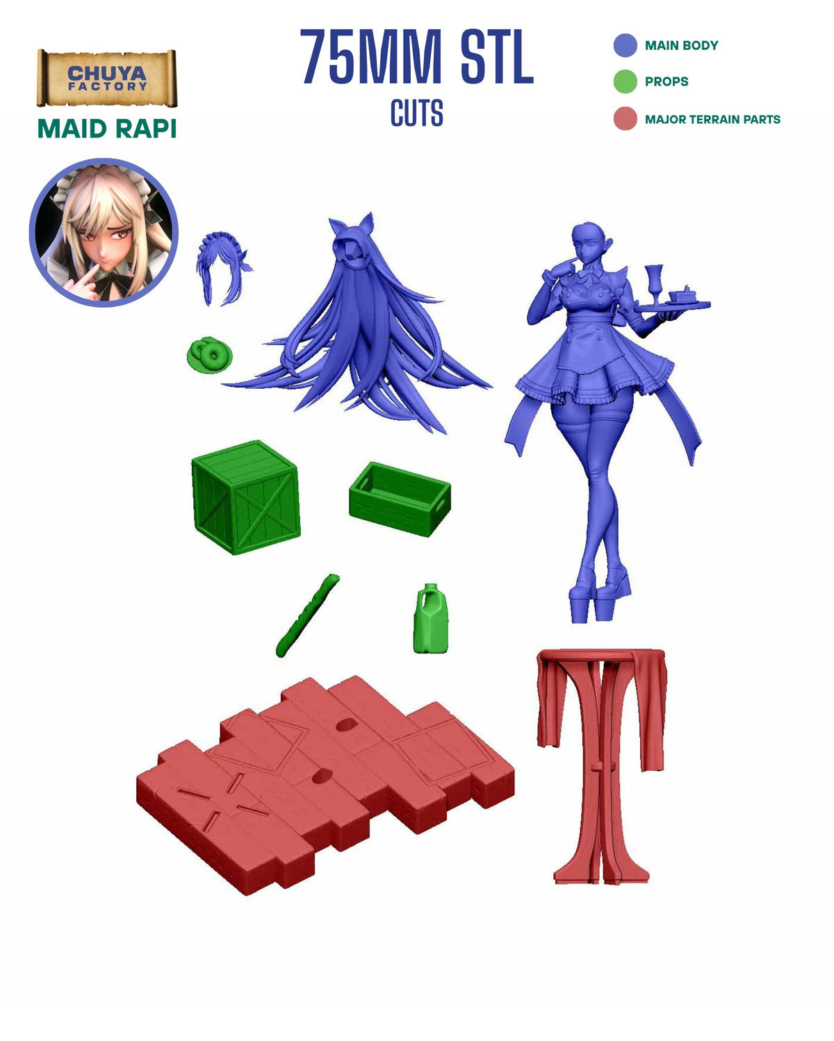 Maid Rapi resin figure