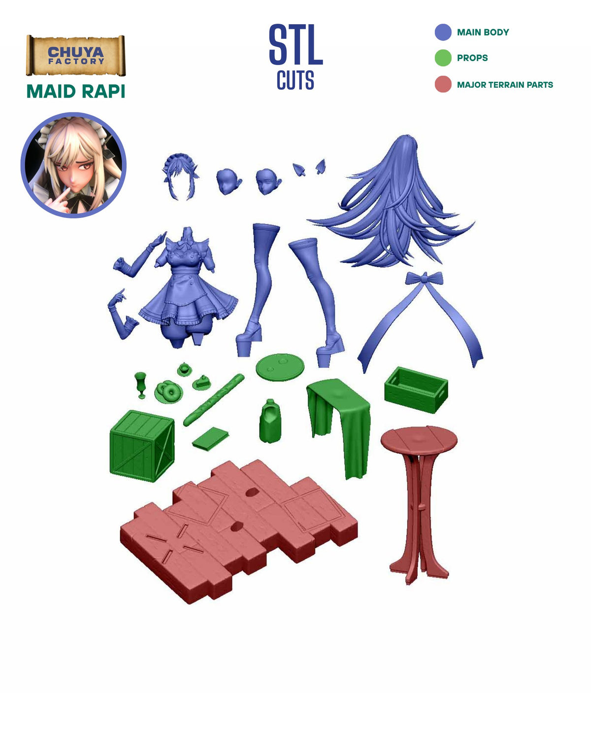 Maid Rapi resin figure