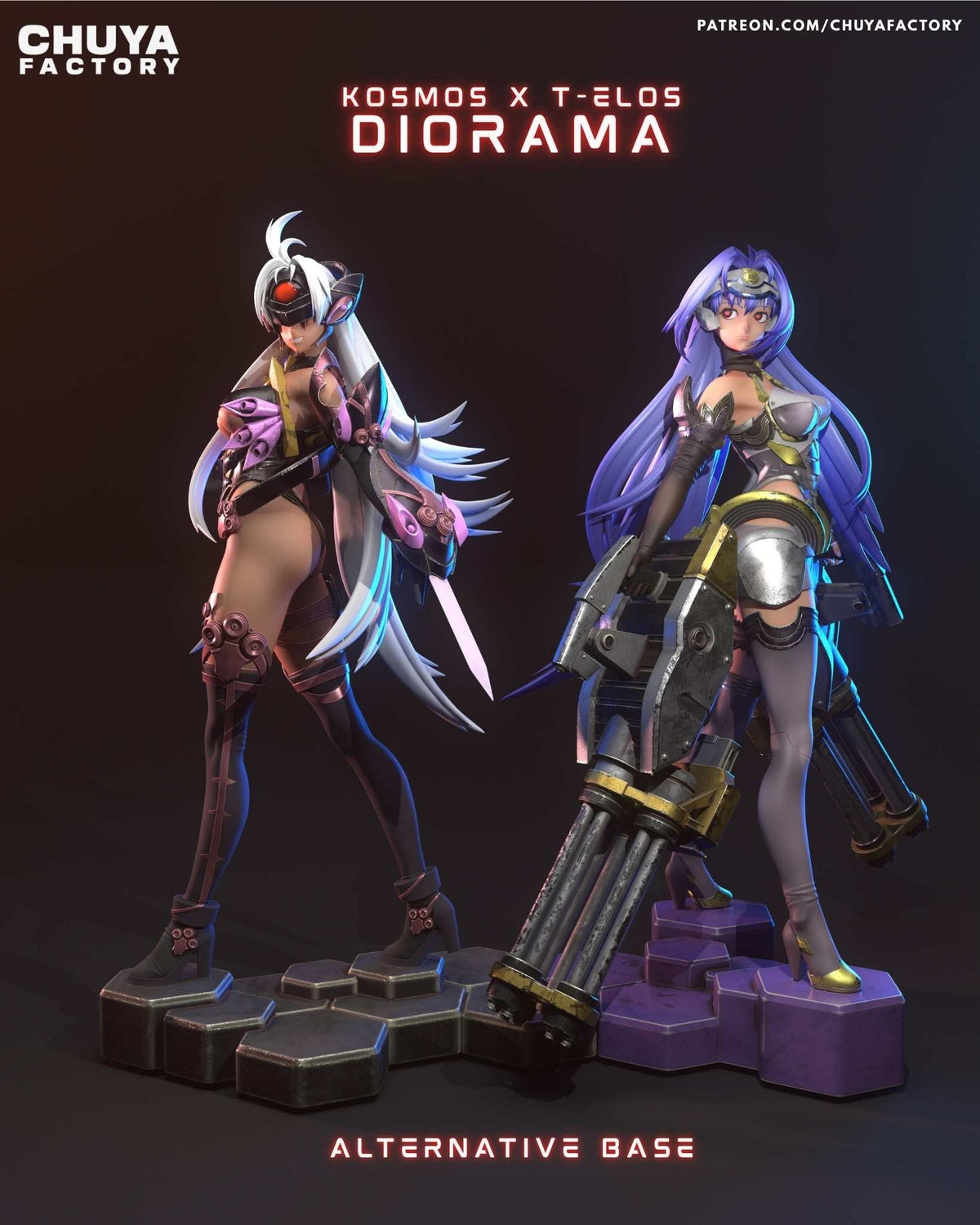 T-Elos the Crimson Antithesis resin figure