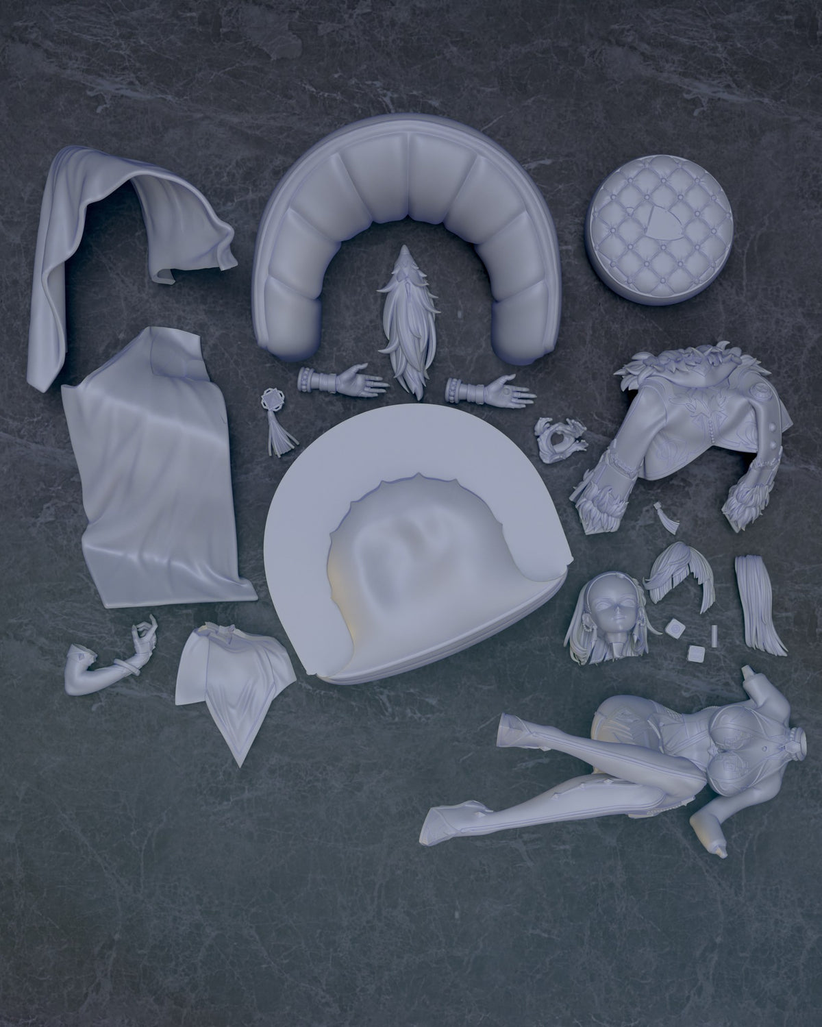 Yelan resin figure