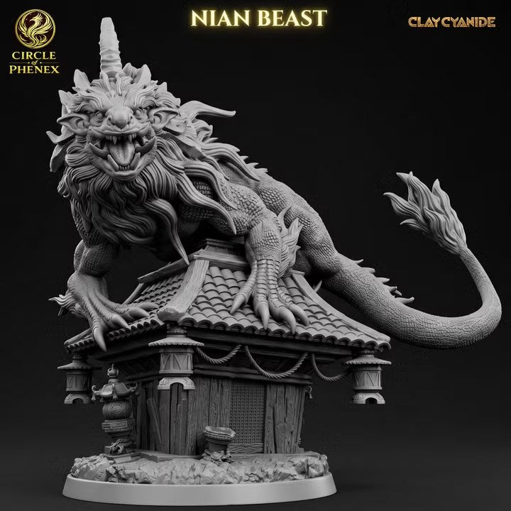 Nian Beast resin figure
