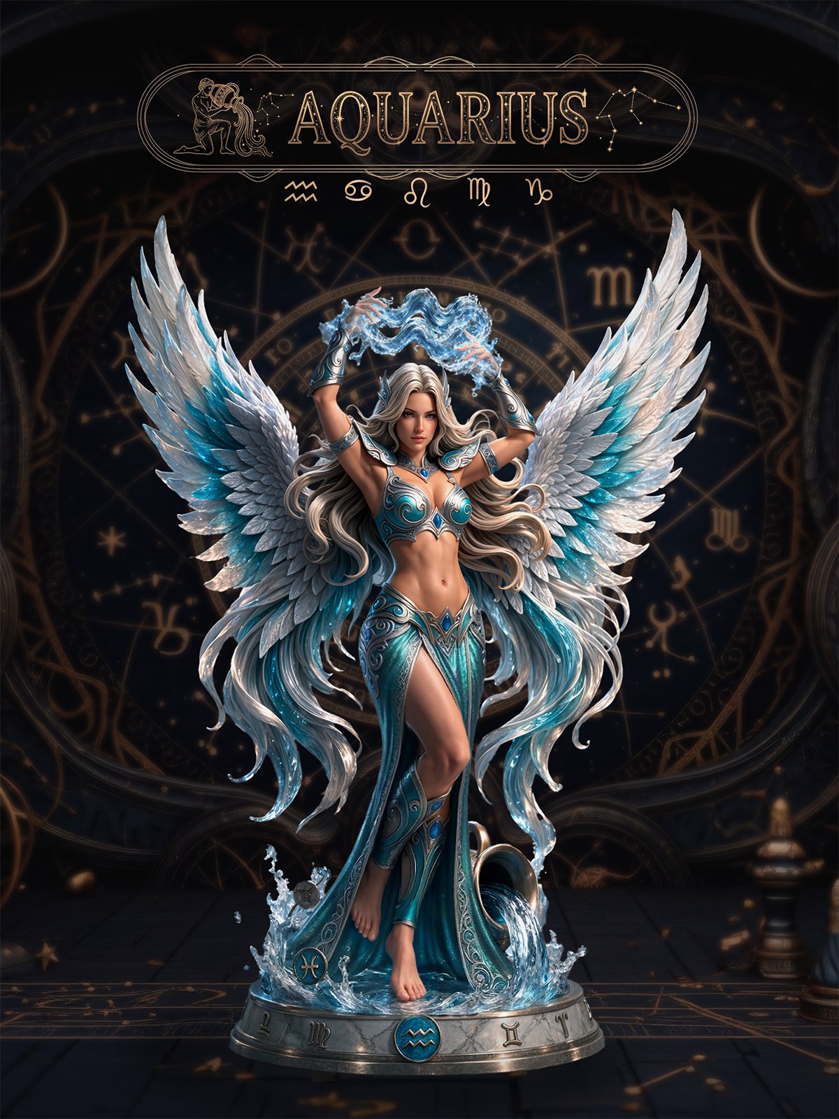 Aquarius resin figure