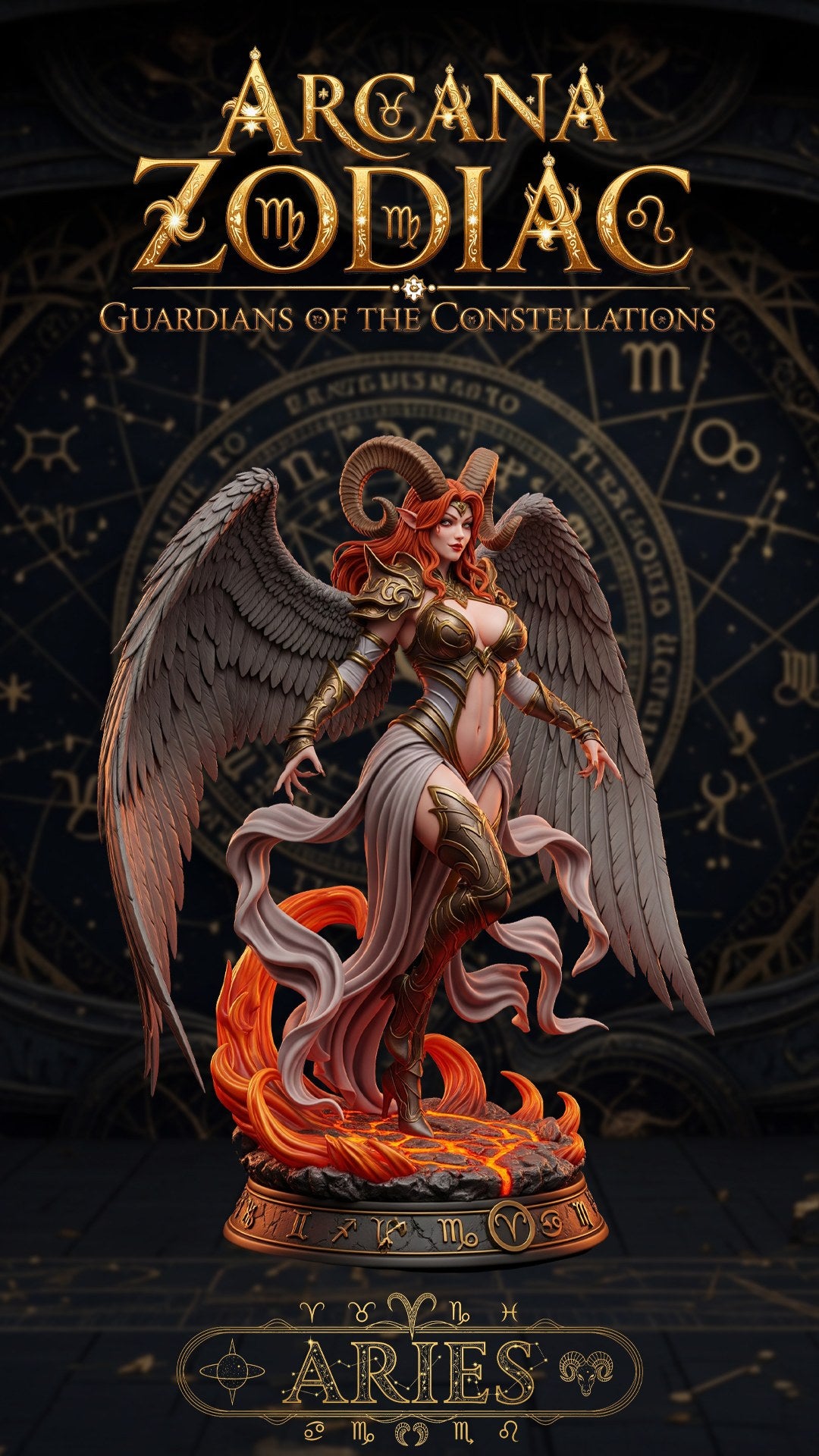 Aries resin figure