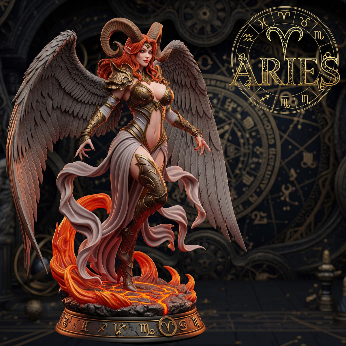 Aries resin figure