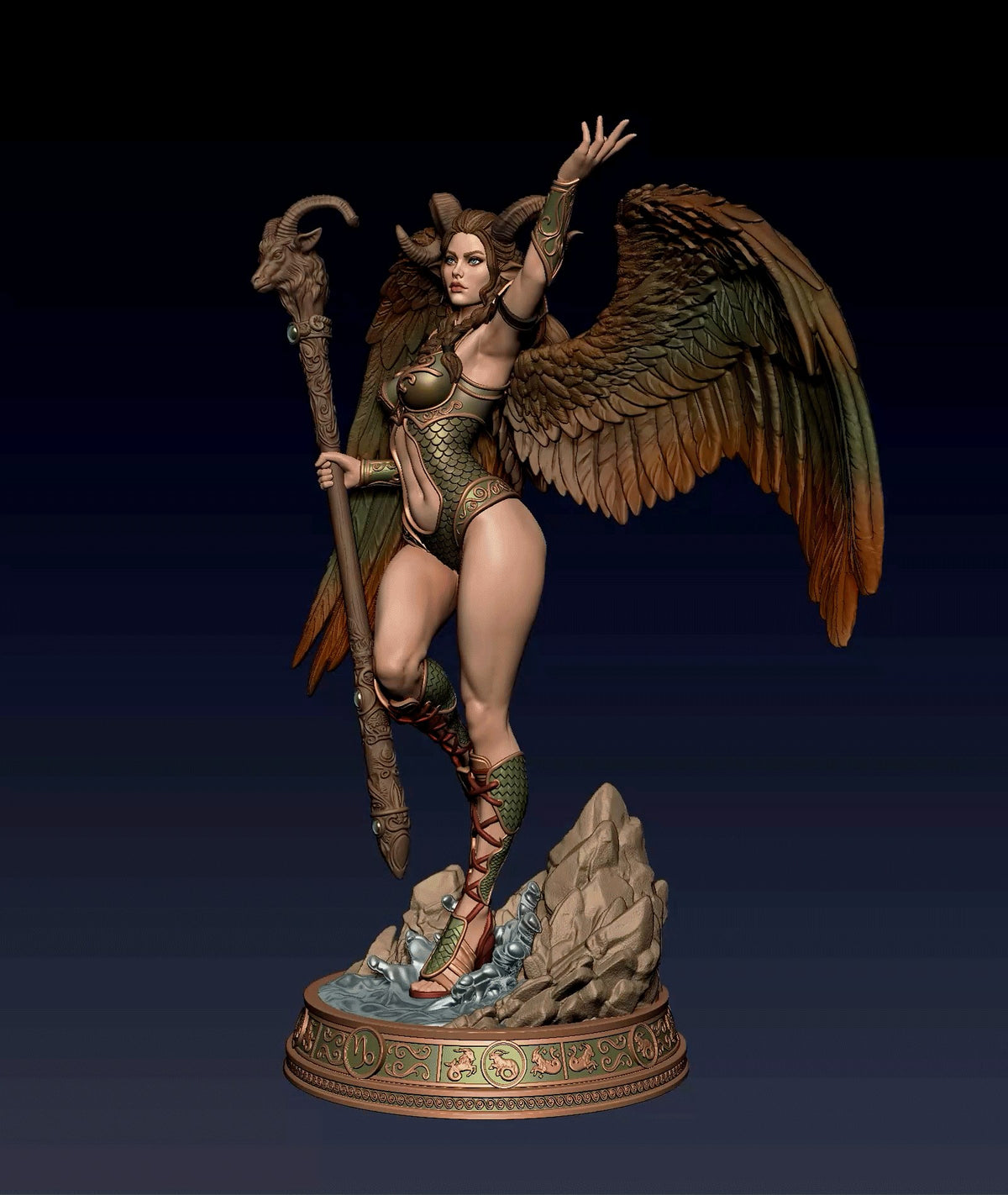 Capricorn resin figure