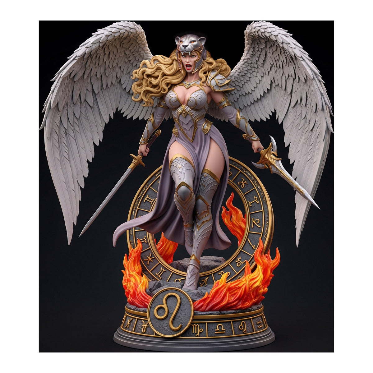 Leo resin figure