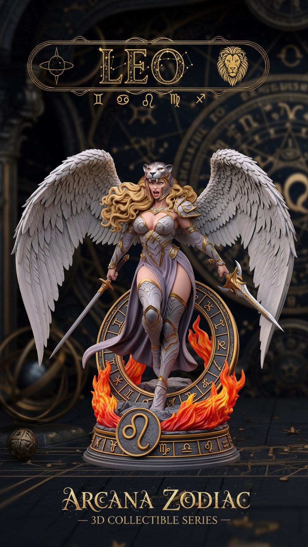 Leo resin figure