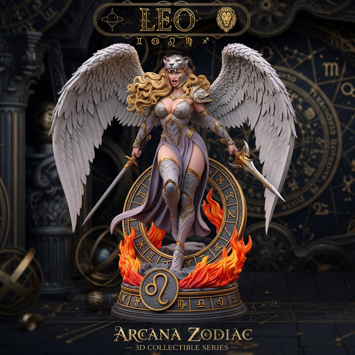 Leo resin figure