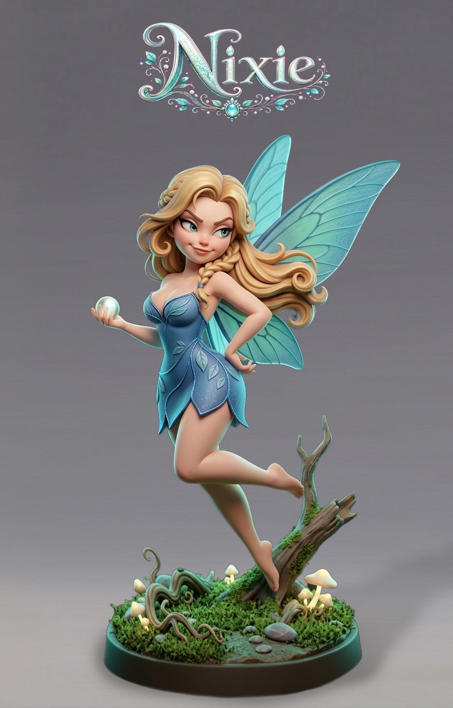 Nixie resin figure