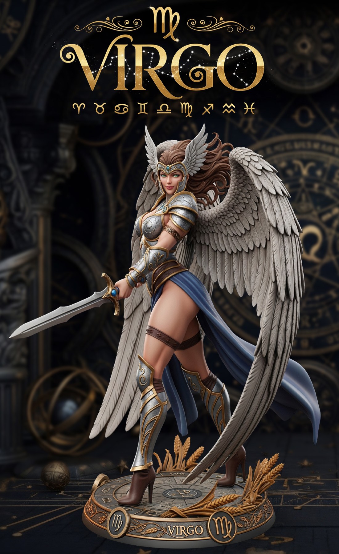 Virgo resin figure