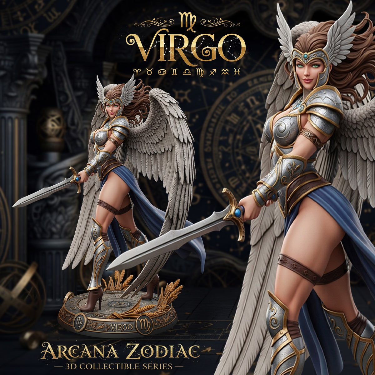Virgo resin figure