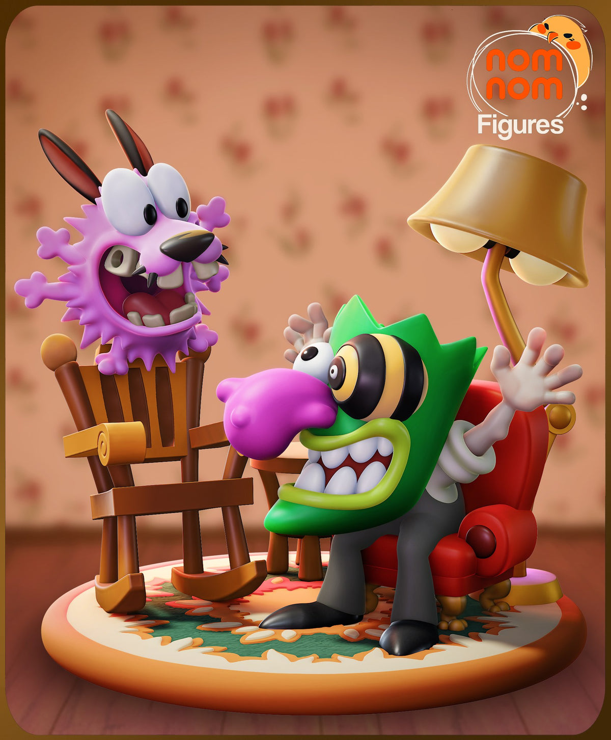 Chibi Courage the Cowardly Dog resin figure
