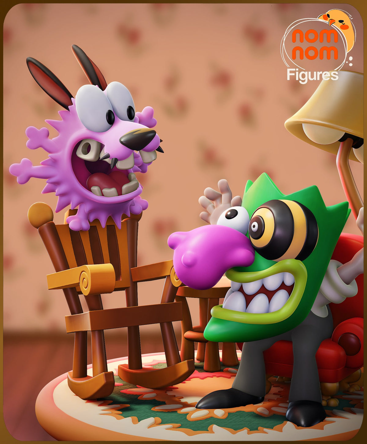 Chibi Courage the Cowardly Dog resin figure
