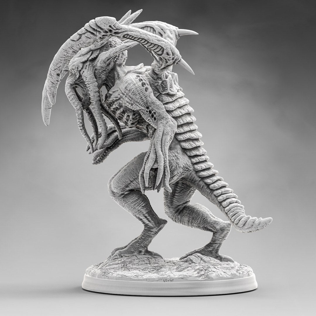 Obsidian Crane resin figure
