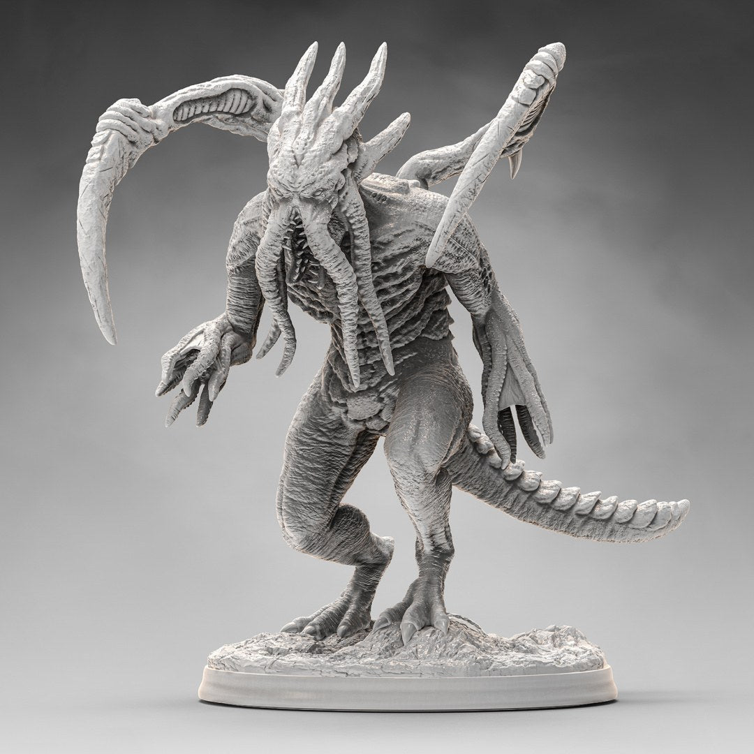Obsidian Crane resin figure