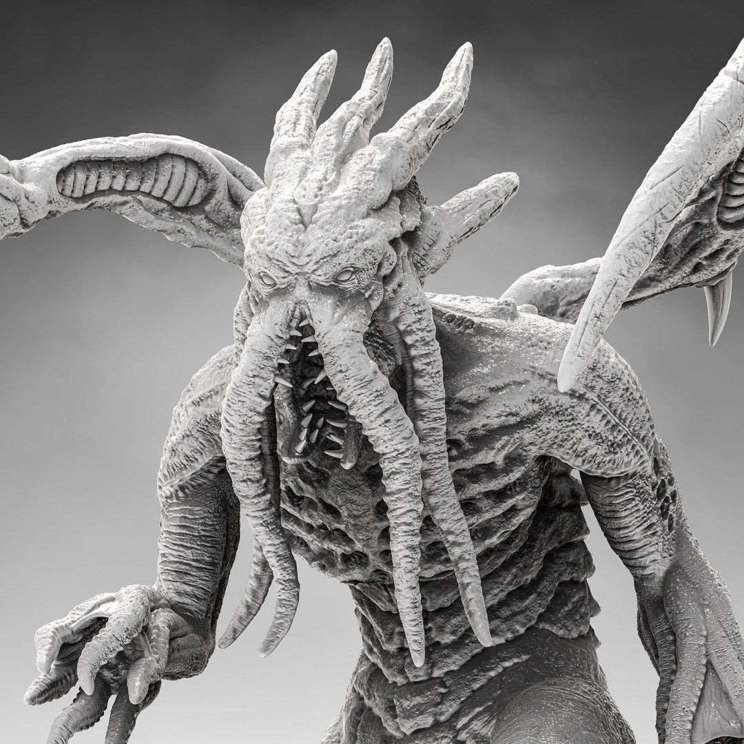 Obsidian Crane resin figure