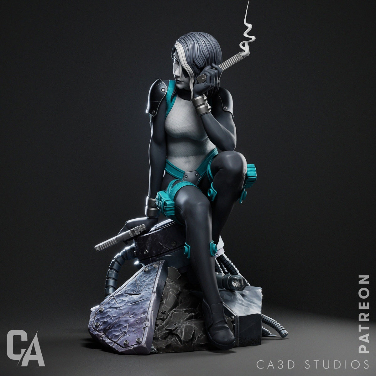 Domino resin figure