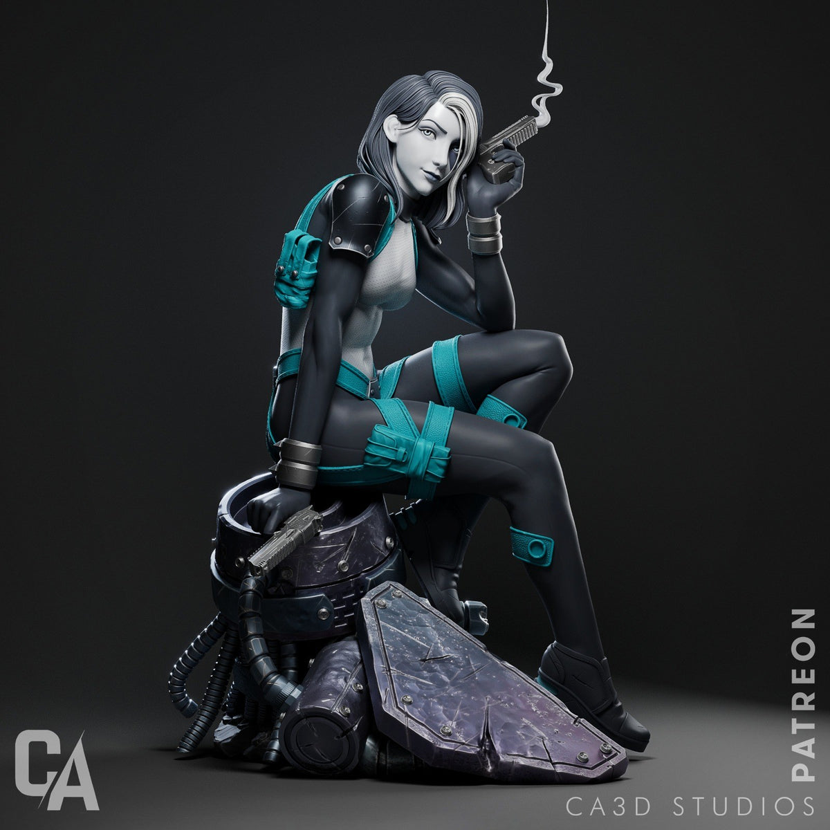 Domino resin figure