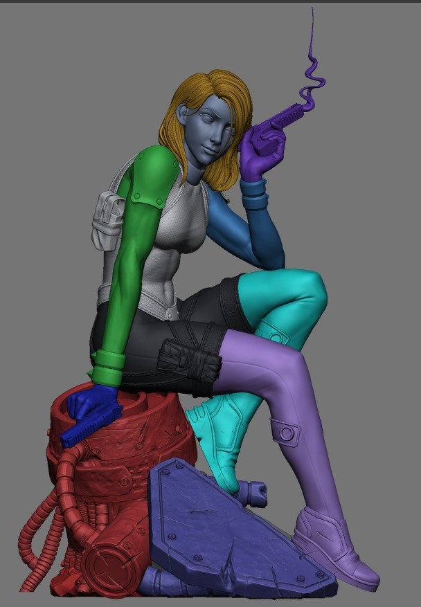 Domino resin figure