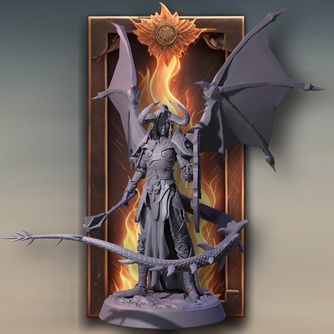 Morrigan resin figure