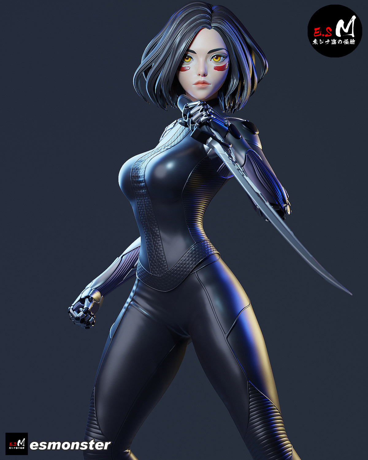 Alita resin figure