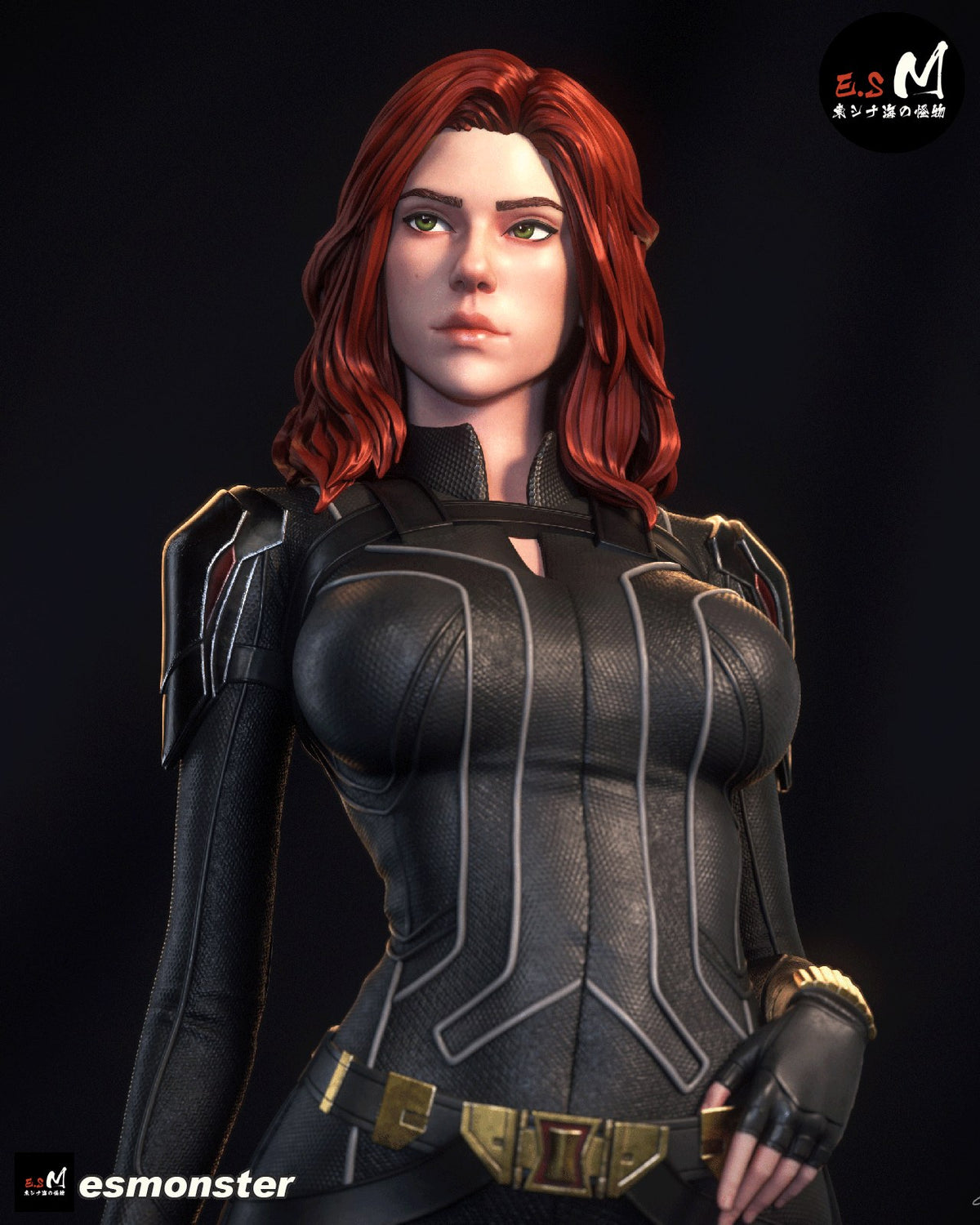Black Widow resin figure