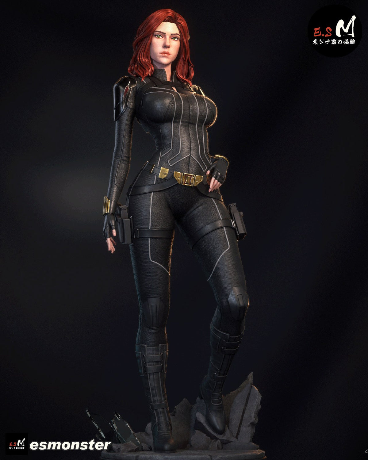 Black Widow resin figure