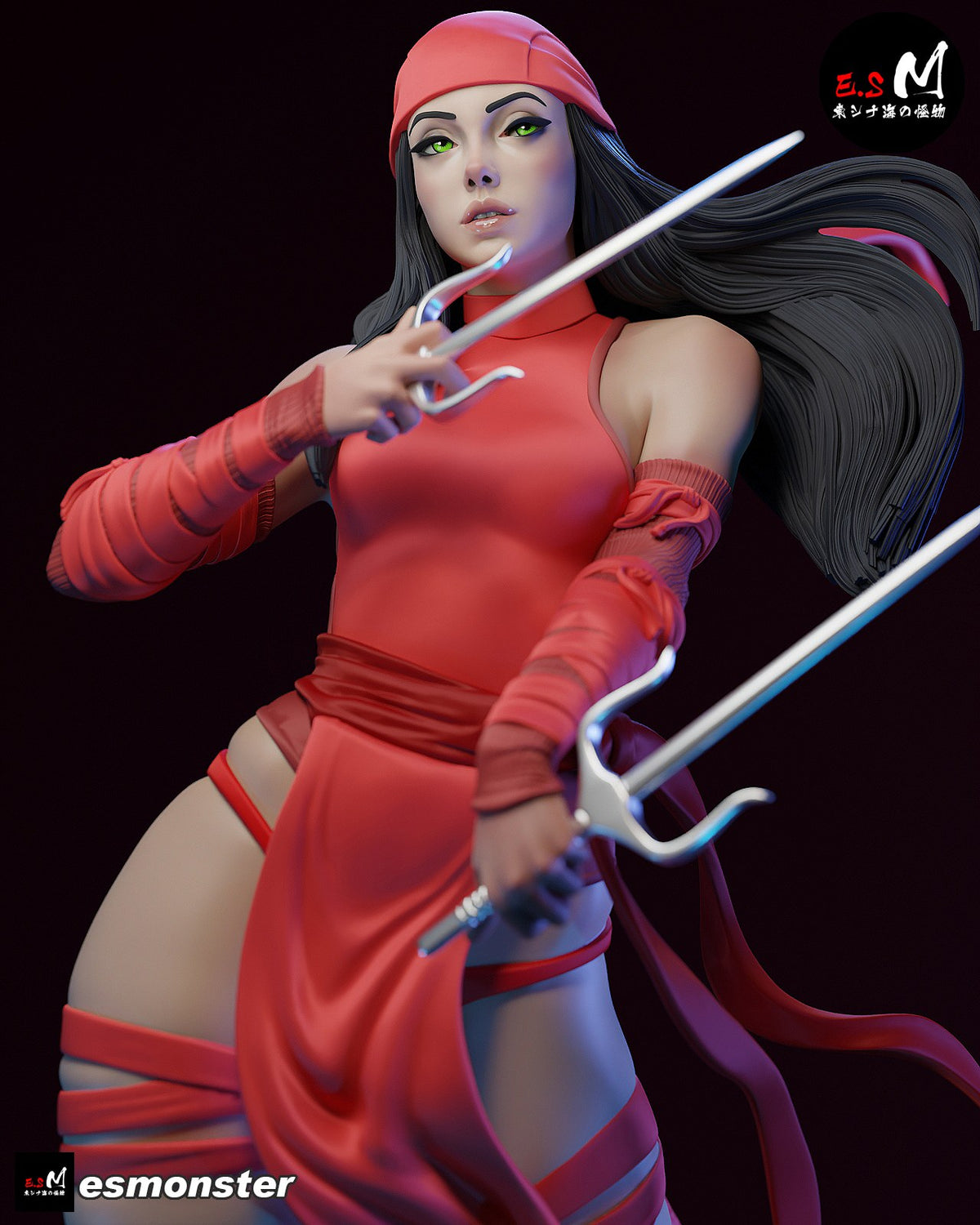 Elektra resin figure