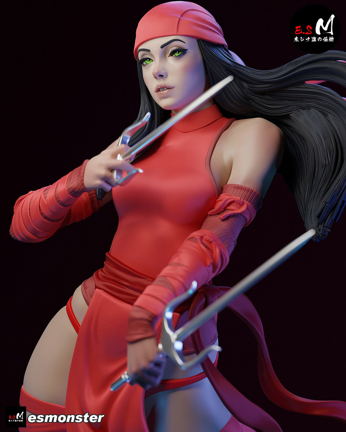Elektra resin figure