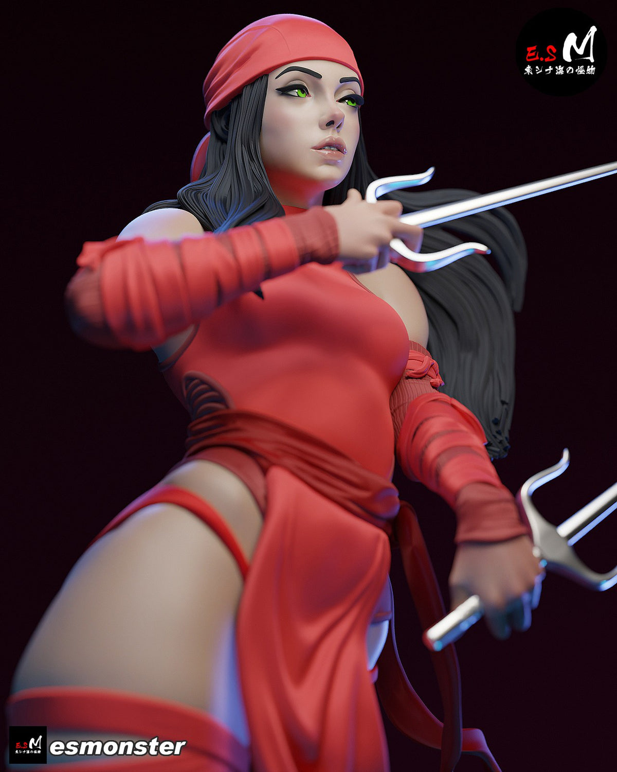 Elektra resin figure