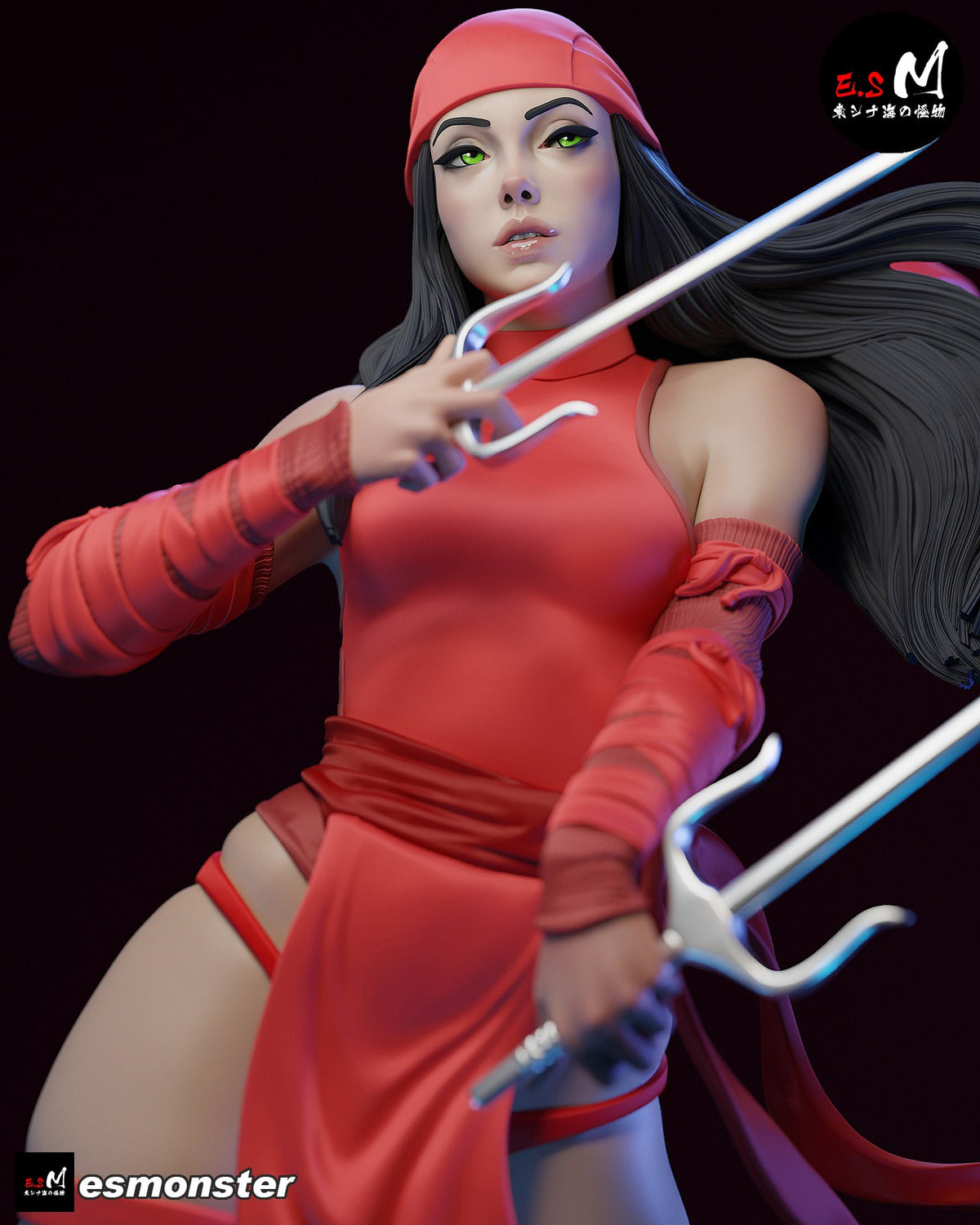 Elektra resin figure