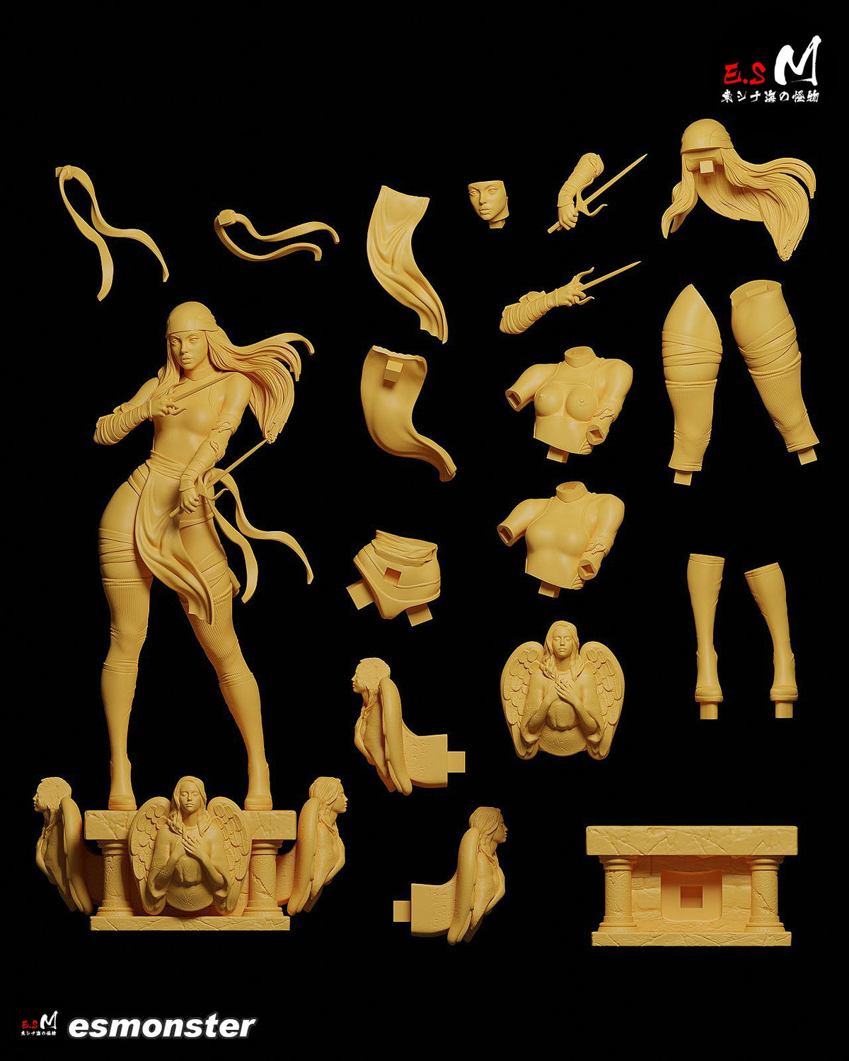 Elektra resin figure