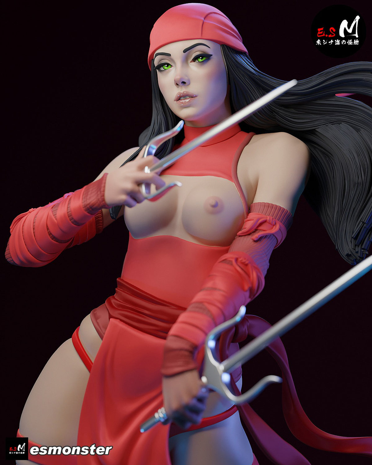 Elektra resin figure
