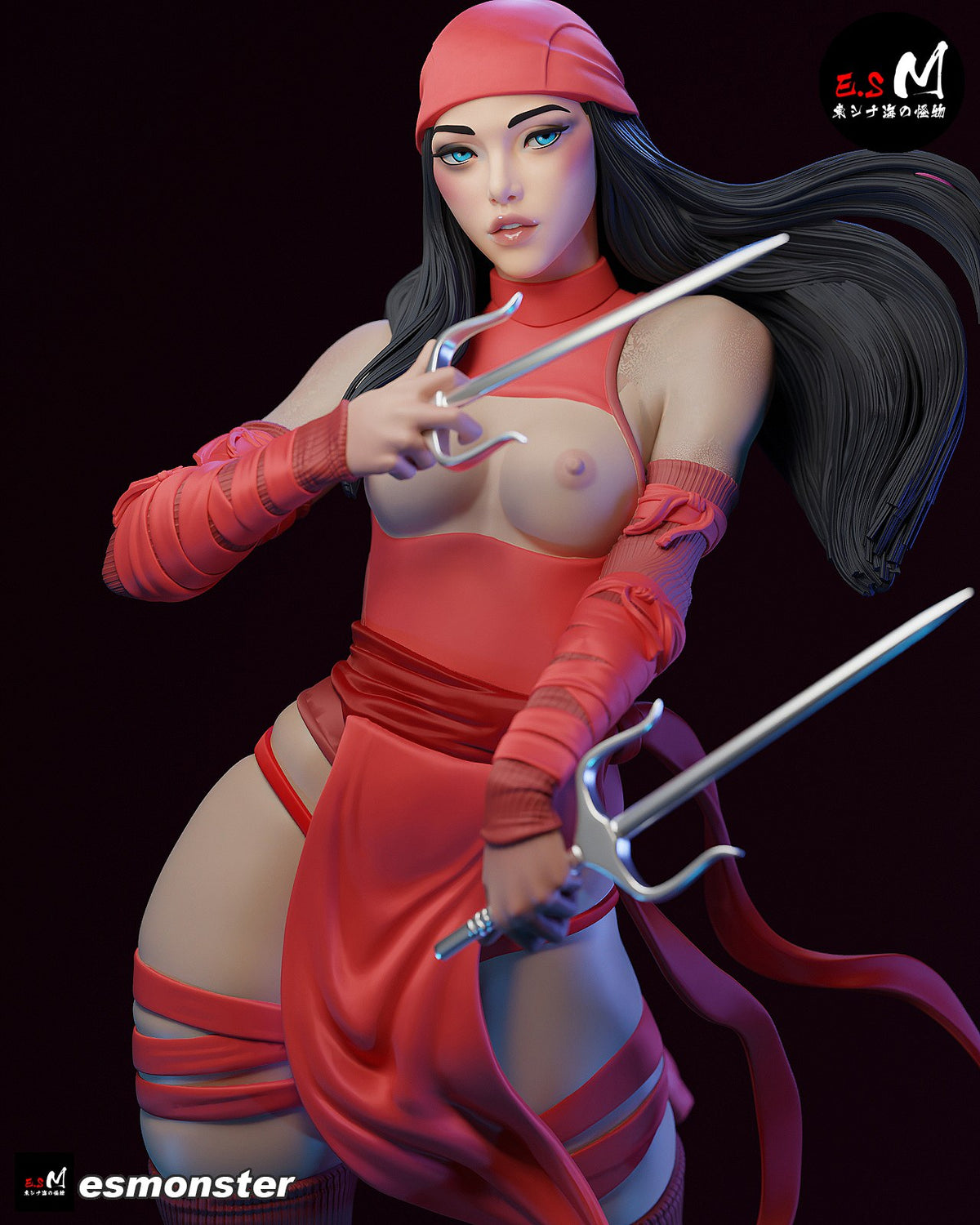 Elektra resin figure