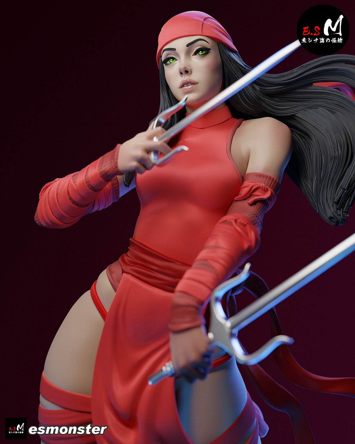Elektra resin figure