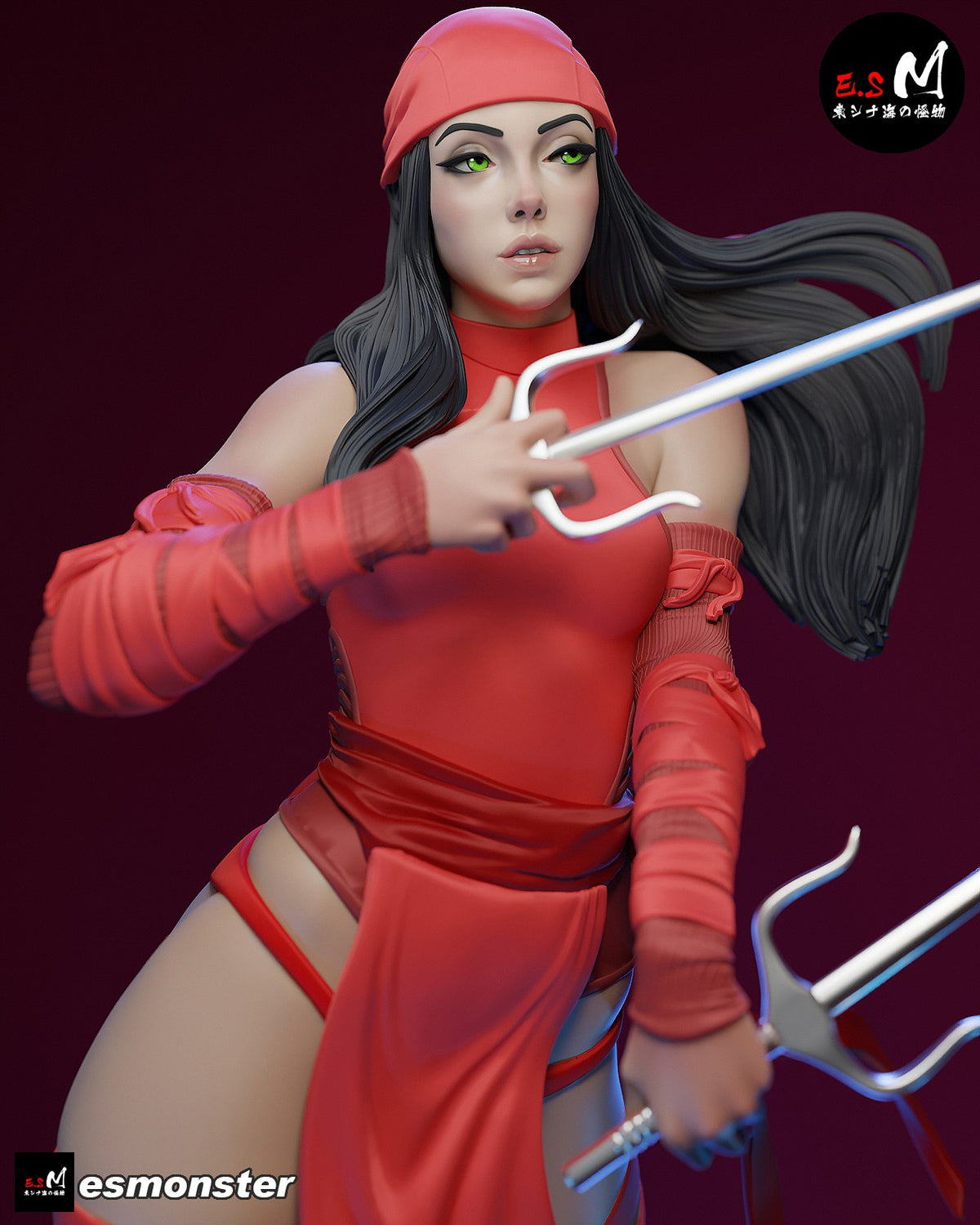 Elektra resin figure
