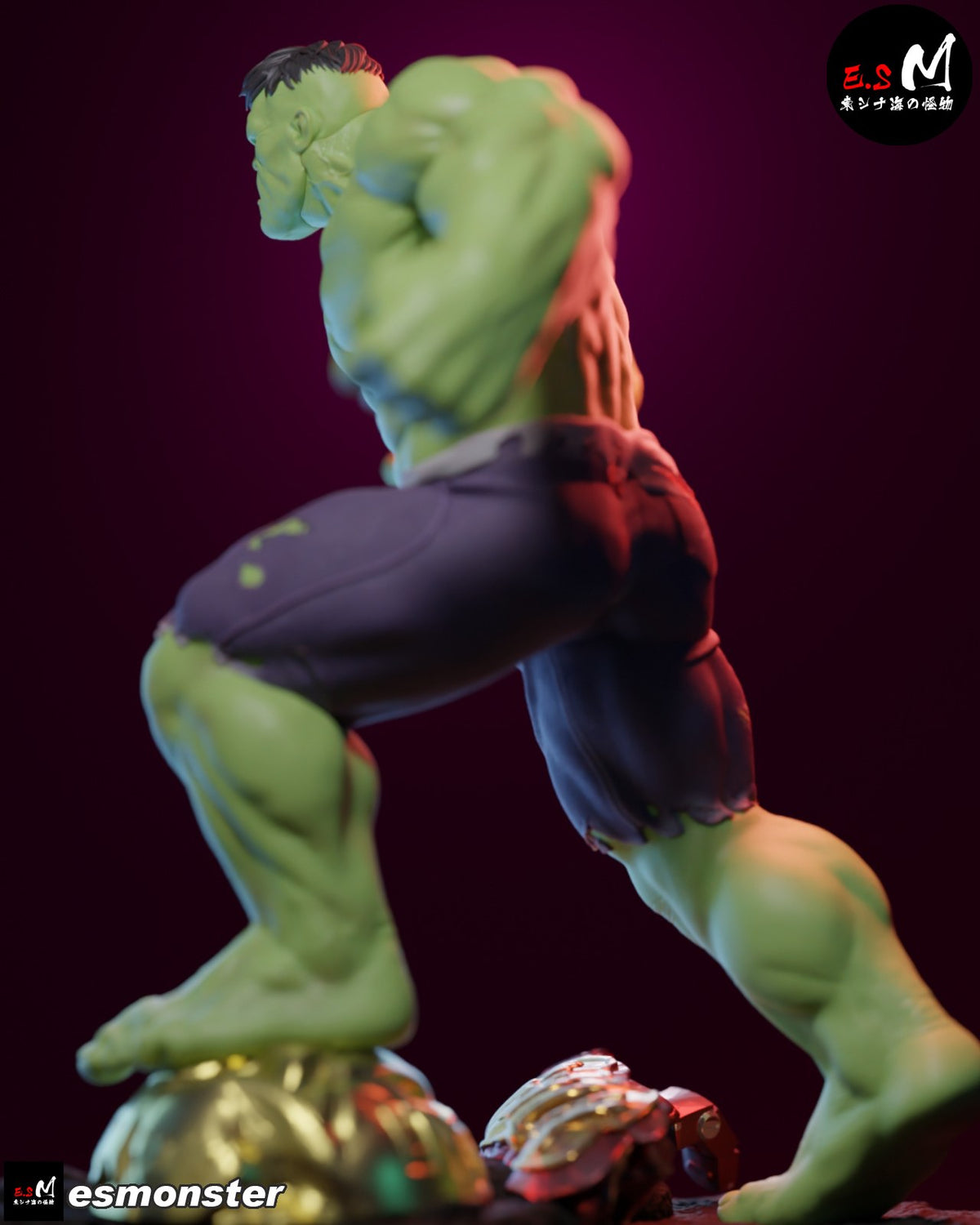 Hulk resin figure