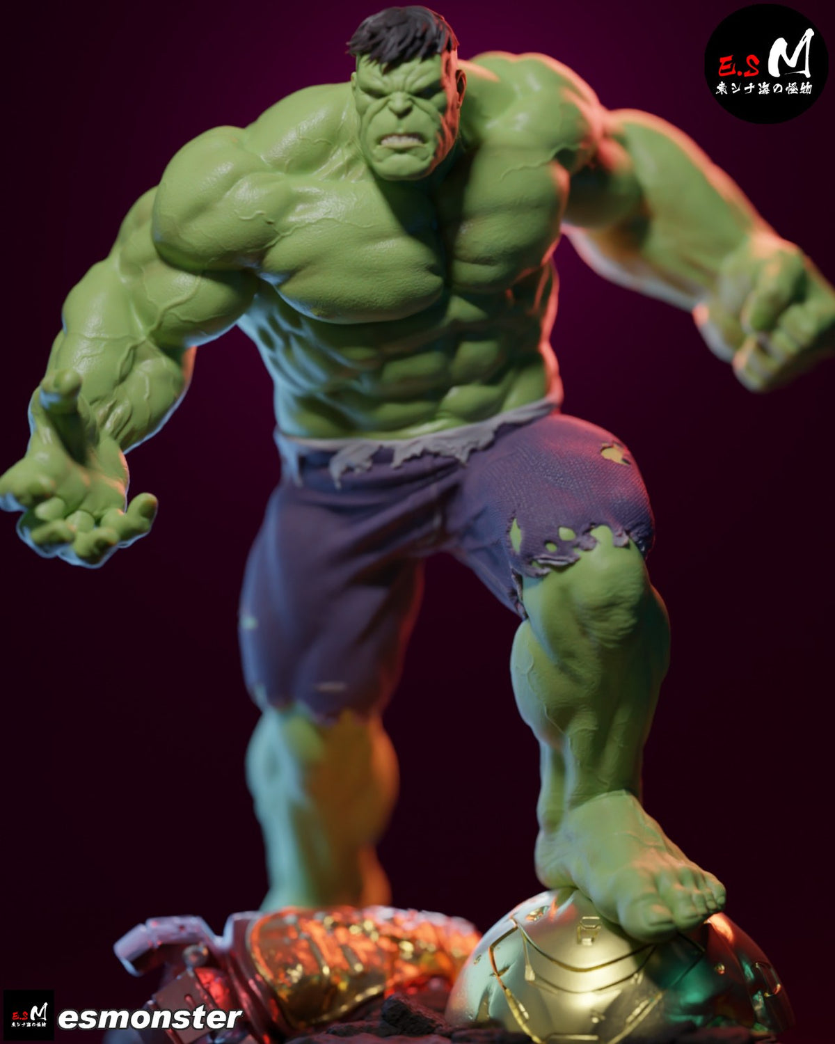 Hulk resin figure