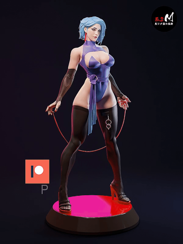 E_Girl Bust resin figure